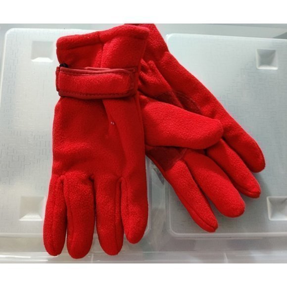 Red Gloves Winter Womens New‎ with Tag Cinching Wrist for Warmth Boutique - Picture 2 of 7